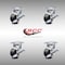 Service Caster 4 Inch SS Glass Filled Nylon Swivel Caster Set with Roller Bearings and Brakes SCC-SS30S420-GFNR-TLB-4 - alternate 4